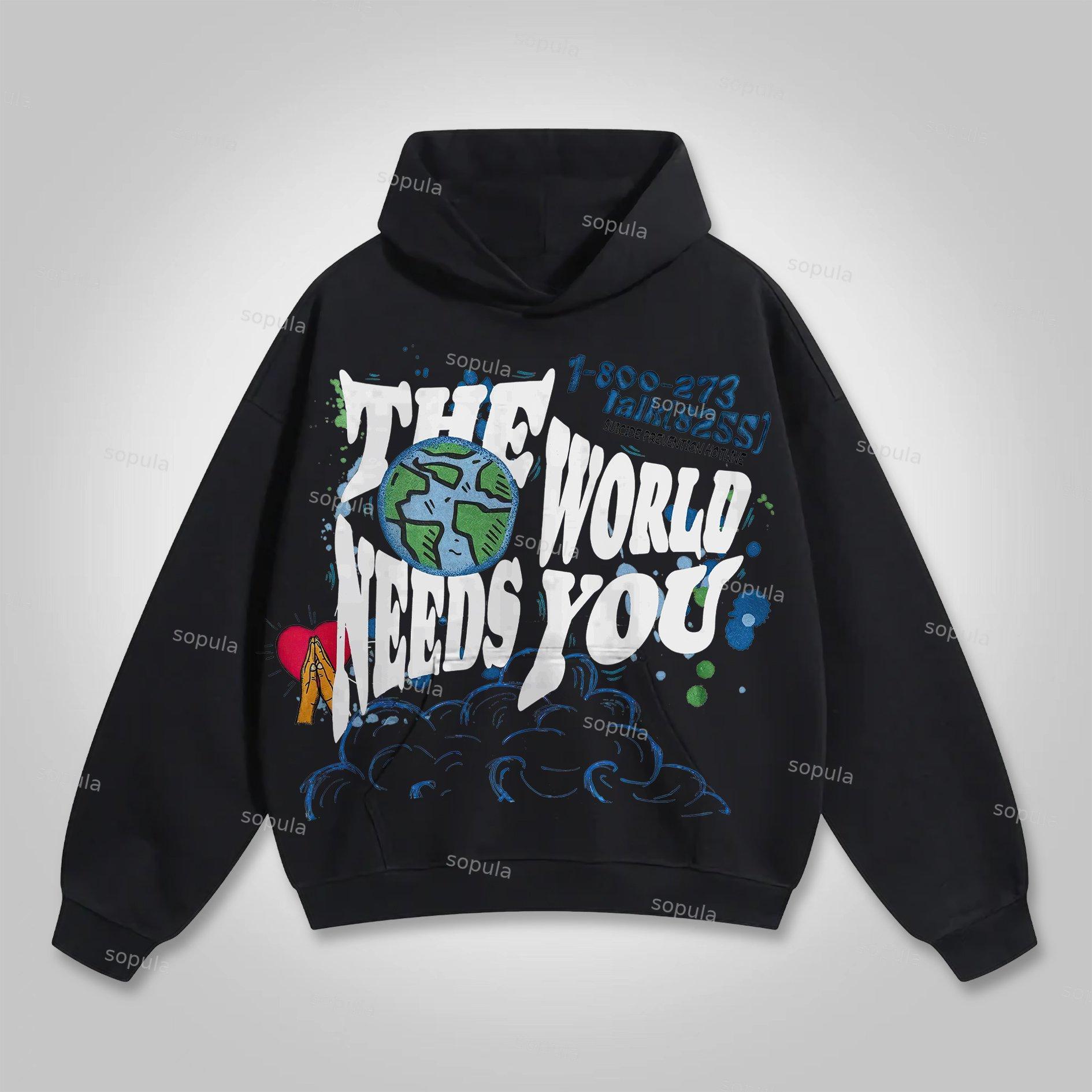 Sopula Mental Health The World Need You Graphic Hoodie Product Image