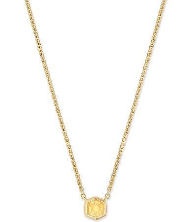 Kendra Scott Davie Pave 14K Gold Short Pendant Necklace Product Image