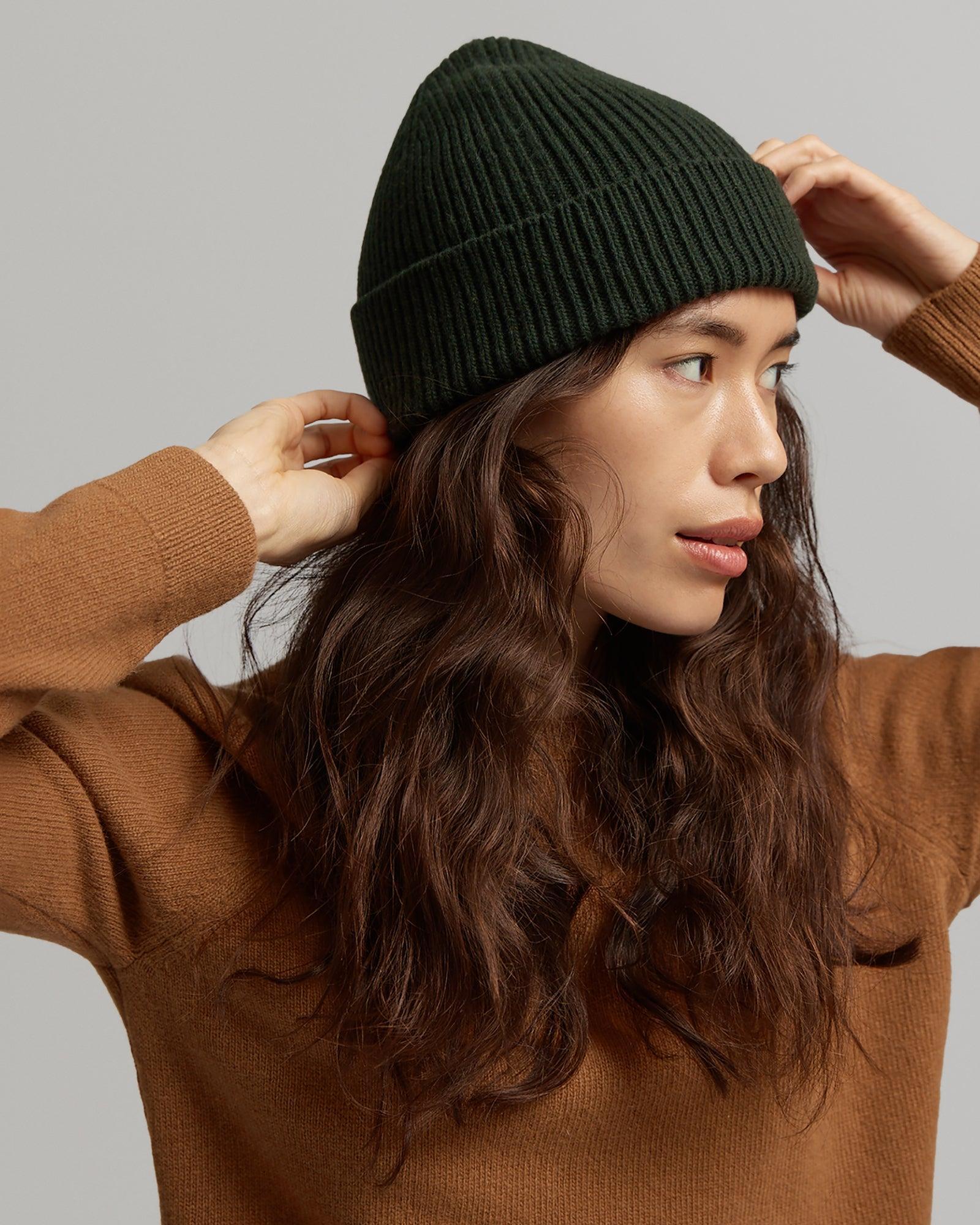 Merino Wool Beanie - Stone Blue Product Image