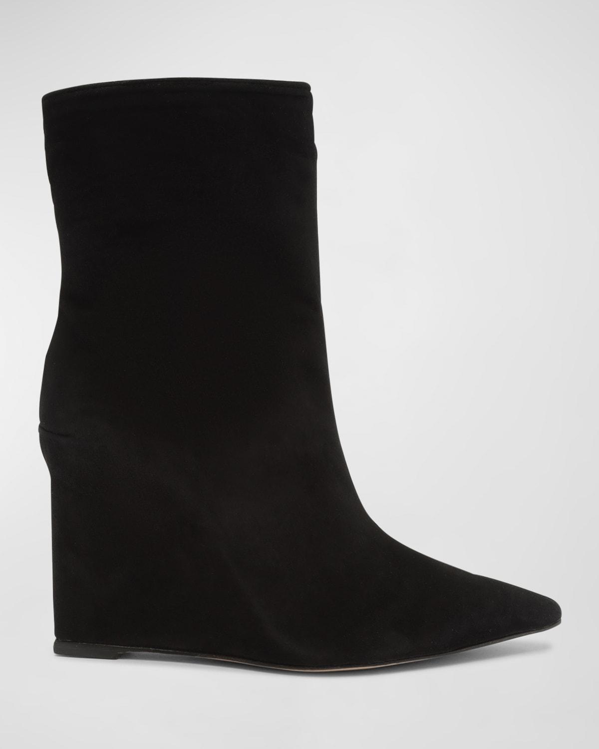 Womens Asya 100MM Suede Wedge Booties Product Image
