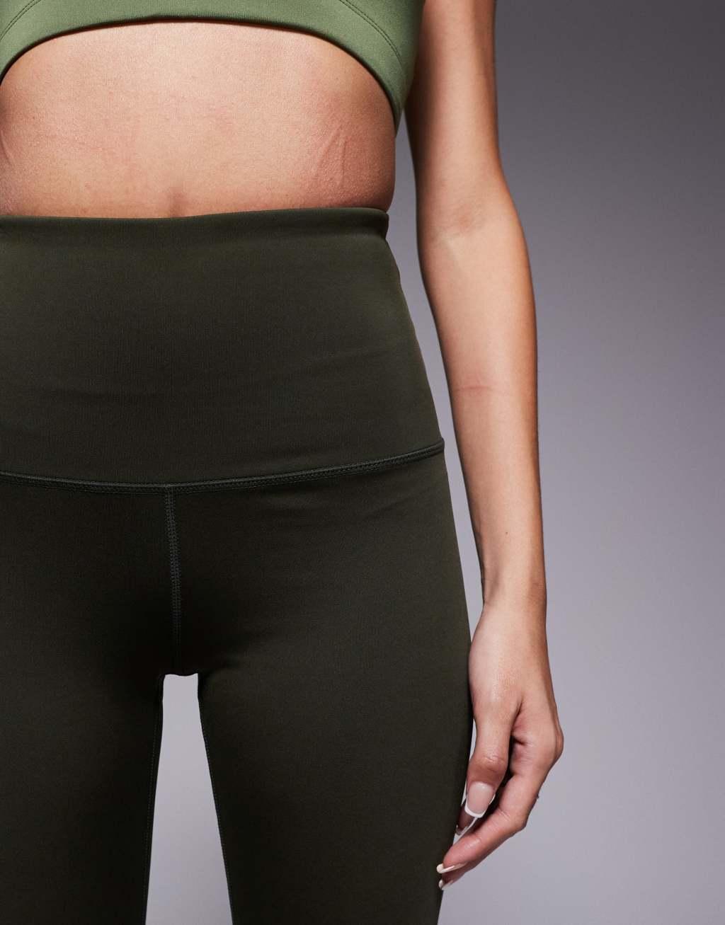 4505 Icon bum sculpt gym leggings with stash pocket in moss green  Product Image