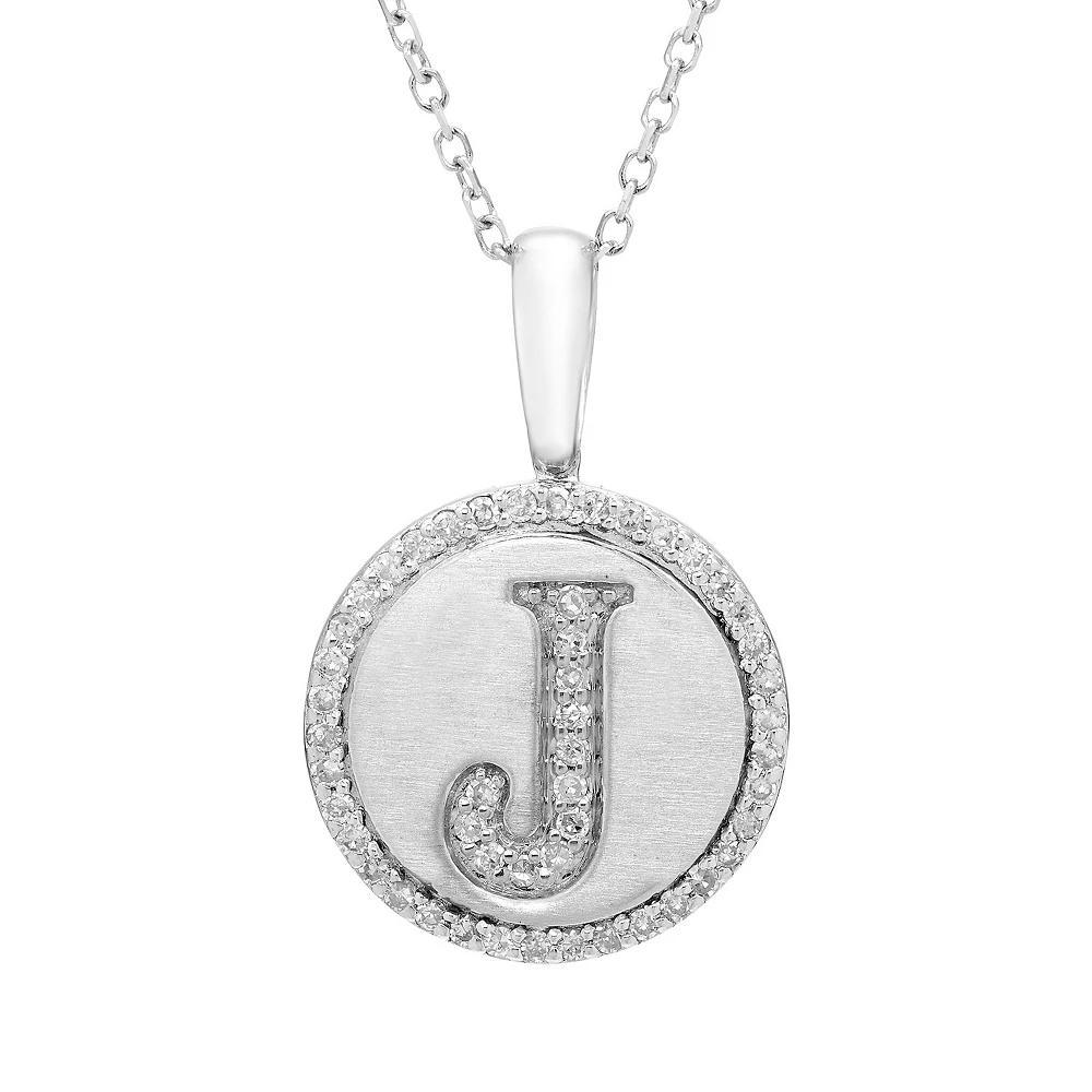 It's Personal Sterling Silver & Diamond Accent Initial Pendant Necklace, Women's, Size: 18" Product Image