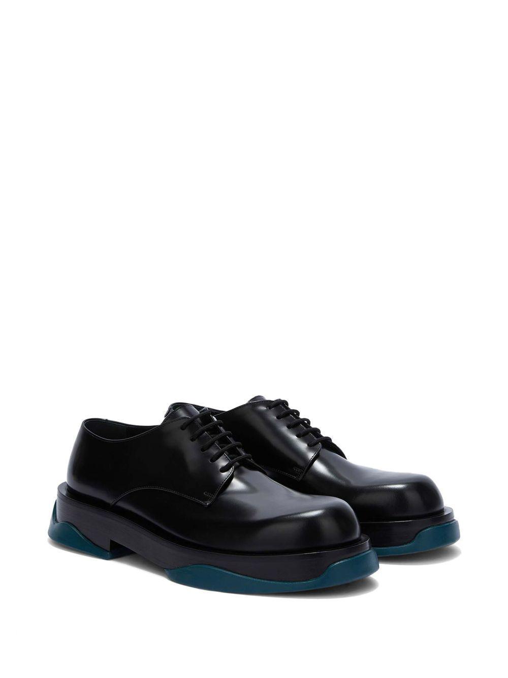 round-toe leather derby shoes Product Image