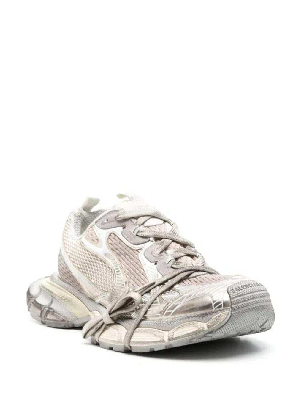 BALENCIAGA Mens Cream Comb 3xl Logo-embossed Mesh Low-top Trainers Product Image