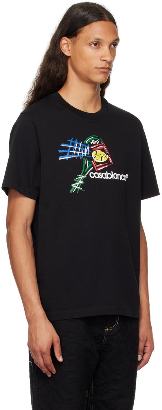 Black Croquis De Tennis T-Shirt Product Image