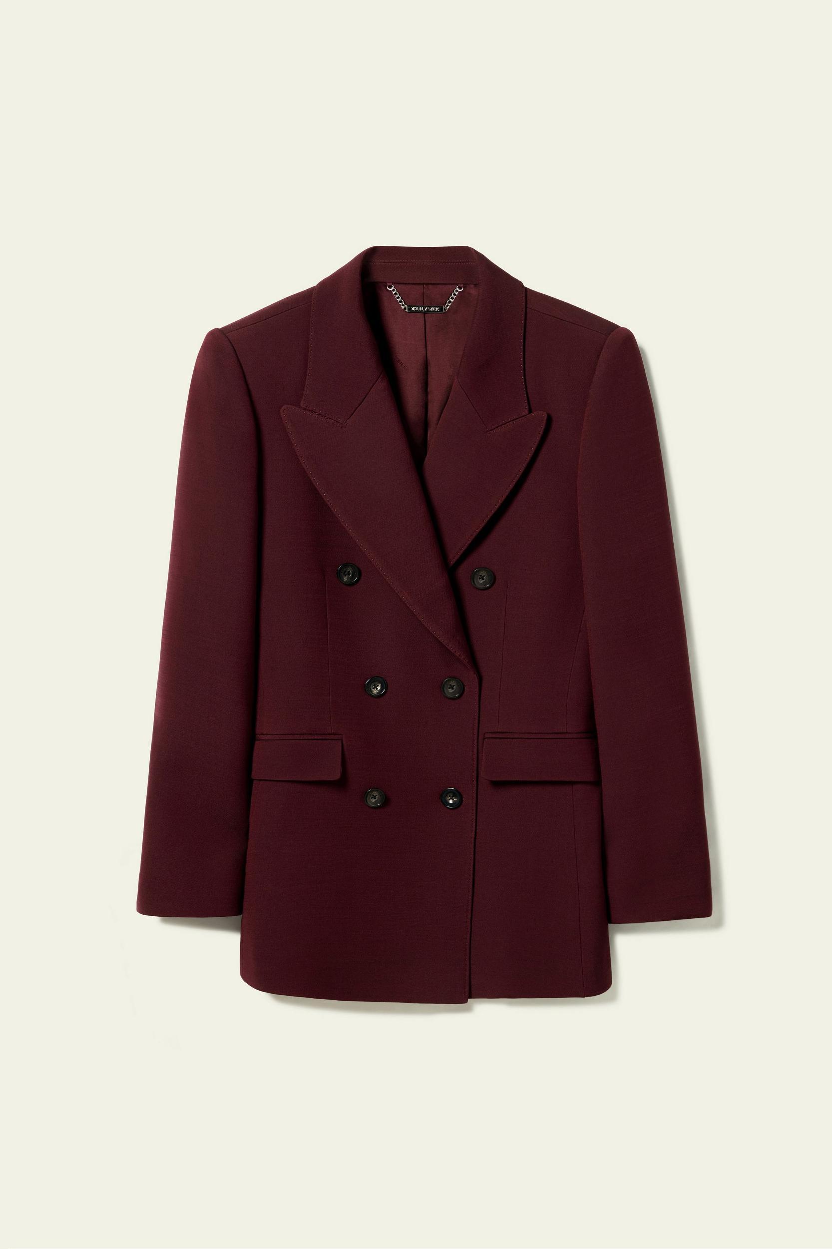 Double Breasted Lapel Blazer Product Image