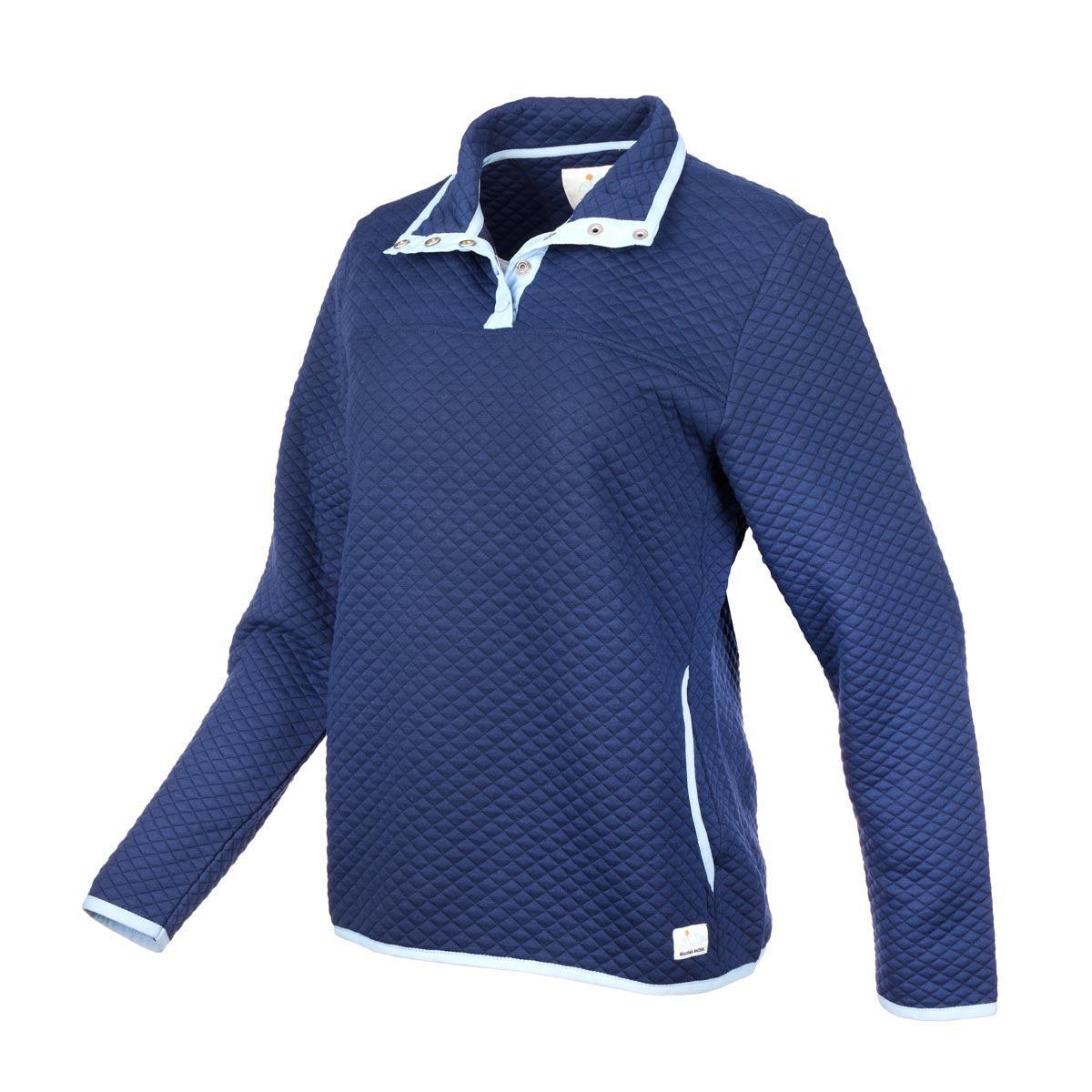 Mountain and Isles Women's Mini Quilt 1/4 Snap Front Pullover Product Image