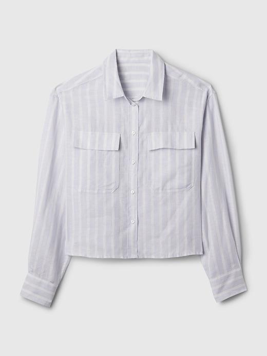 Organic Cotton Poplin Cropped Shirt Product Image