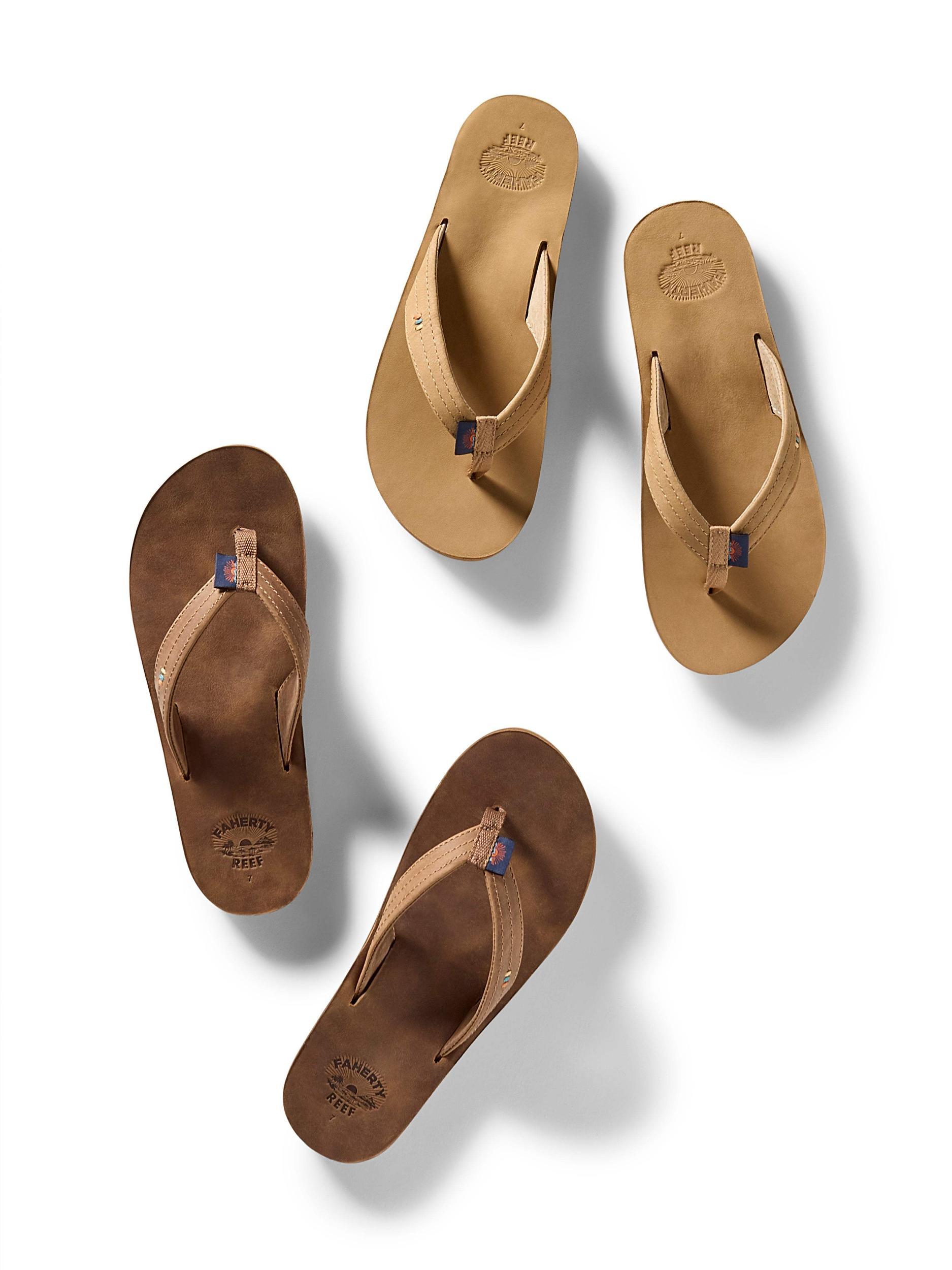 Faherty X REEF Men's Draftsmen Flip Flop - Bronze Product Image