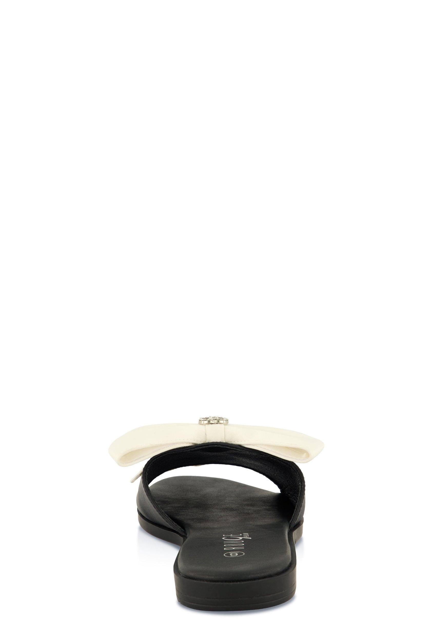 Womens Bow Band Open Toe Slide Sandals Product Image