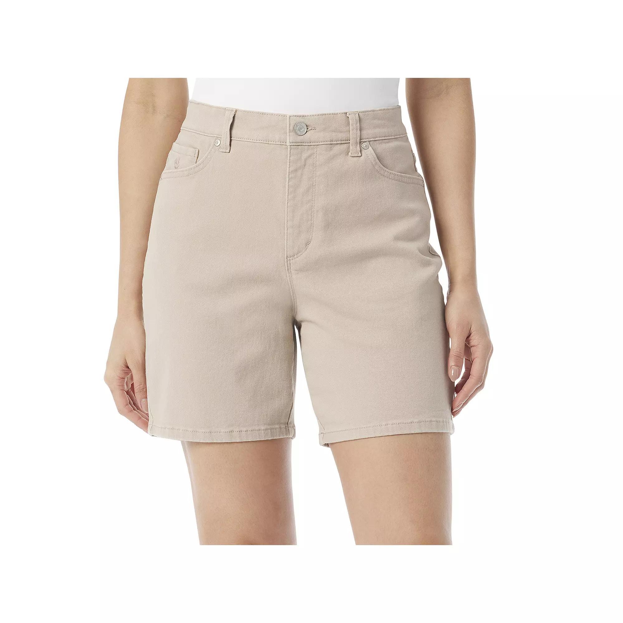 Women's Gloria Vanderbilt Amanda Shorts, Size: 8, Dusty Brown Product Image
