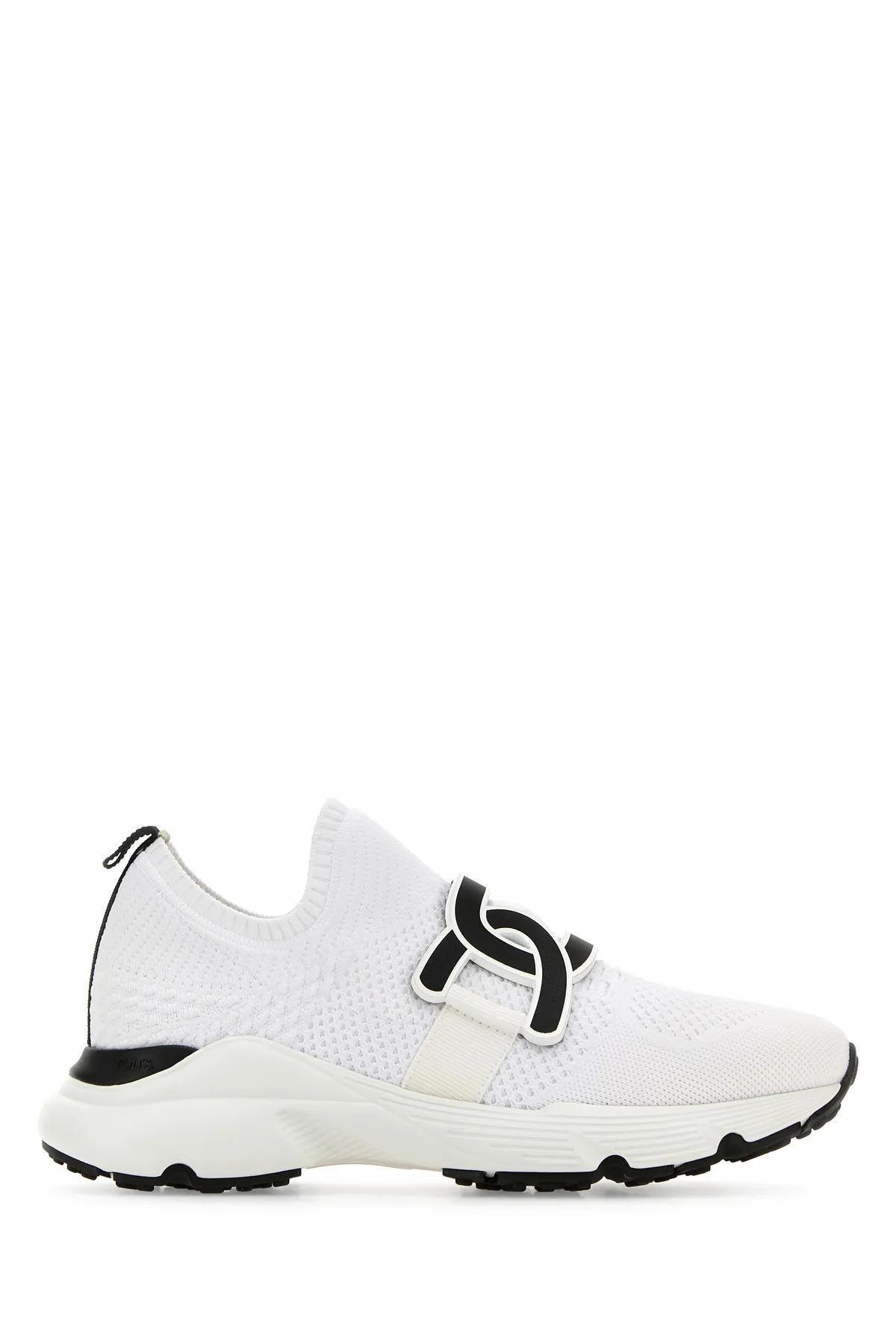 TOD'S Breathable Mesh Kate Slip-ons With Pull Tab In White Product Image