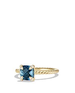 David Yurman 18K Yellow Gold Chatelaine Ring with Garnet & Diamonds Product Image