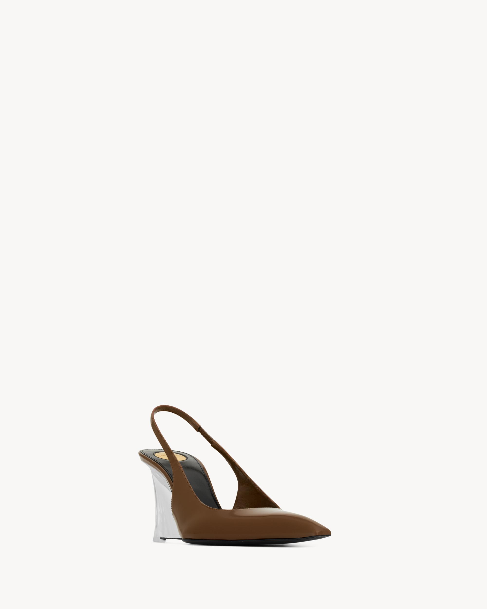MILLER wedges in glazed leather Product Image