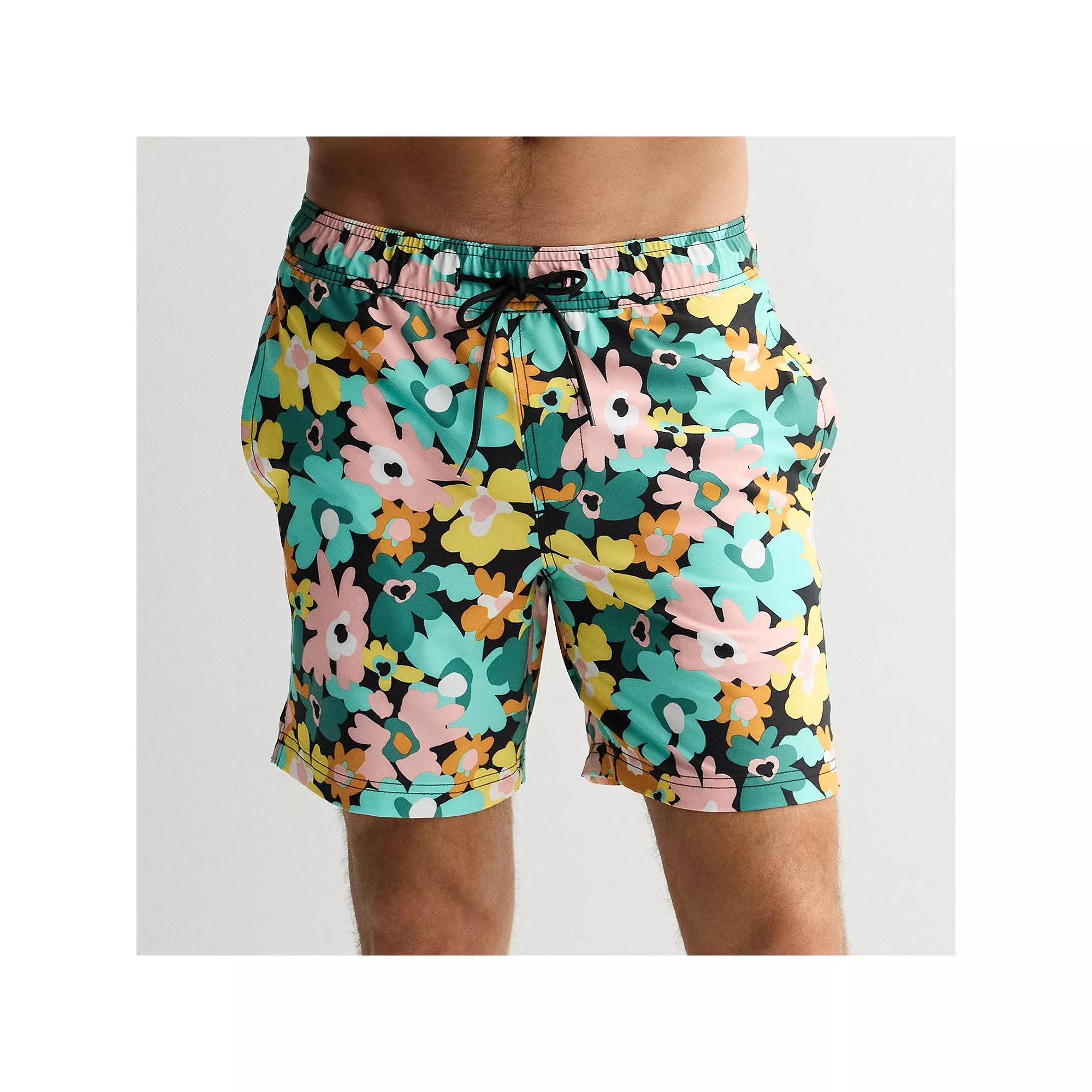 Men's Trinity Coast 7-Inch Swim Trunks, Size: Medium 7 INCH, Black Product Image