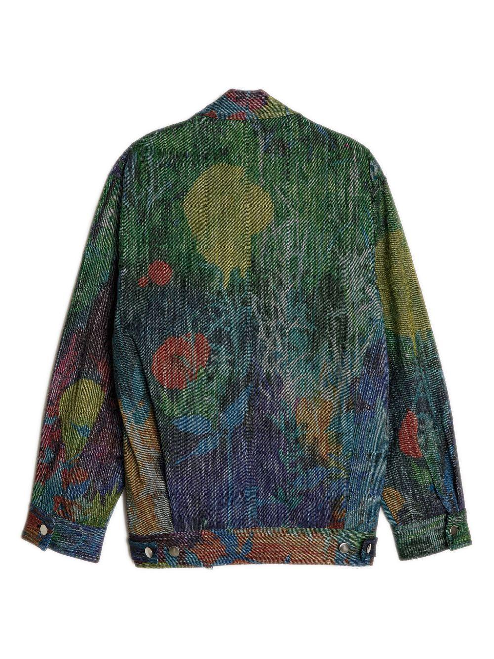 painterly-print zip-up jacket Product Image