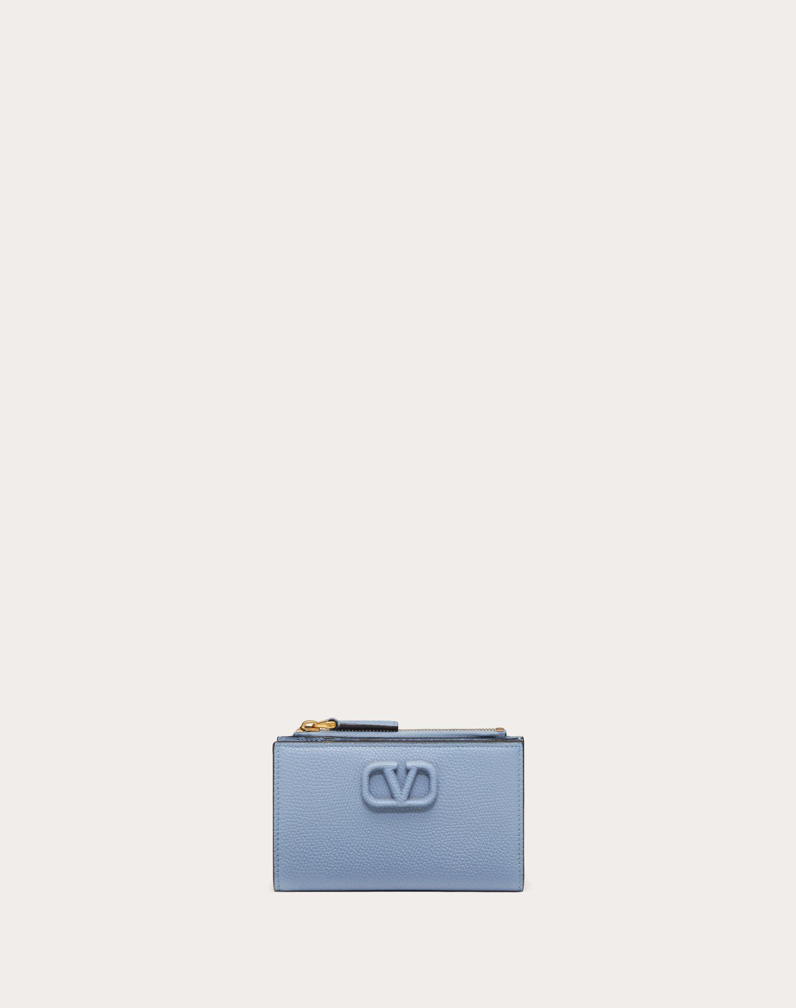 Vlogo Signature Grainy Calfskin Cardholder Wth Zipper Product Image