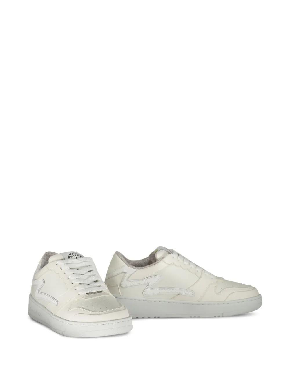logo-appliqué leather sneakers Product Image