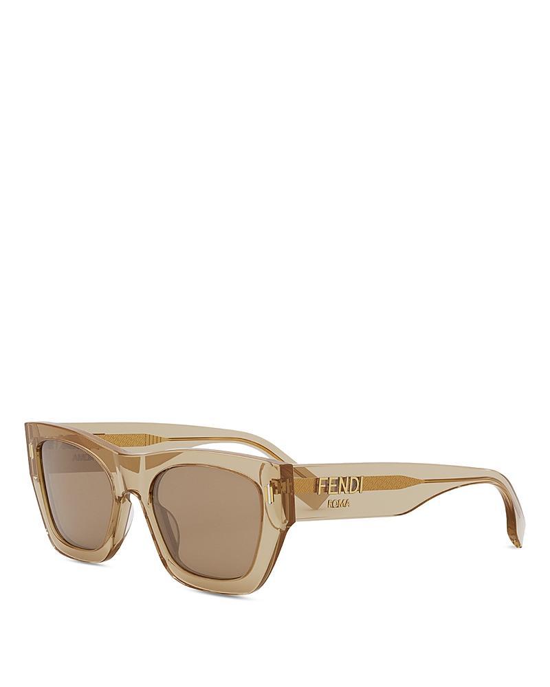Fendi Roma Rectangular Sunglasses, 53mm Product Image