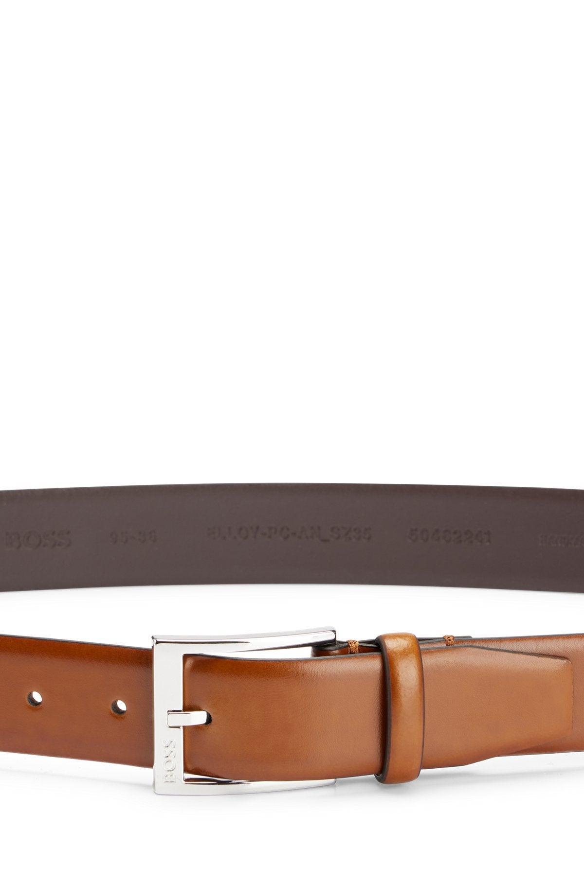 BOSS Italian made belt with branded buckle Male Product Image