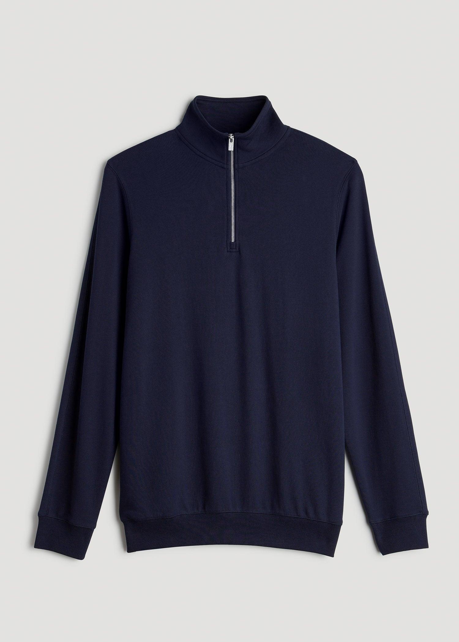 Wearever 2.0 French Terry Quarter-Zip Tall Men's Sweatshirt in Evening Blue Product Image
