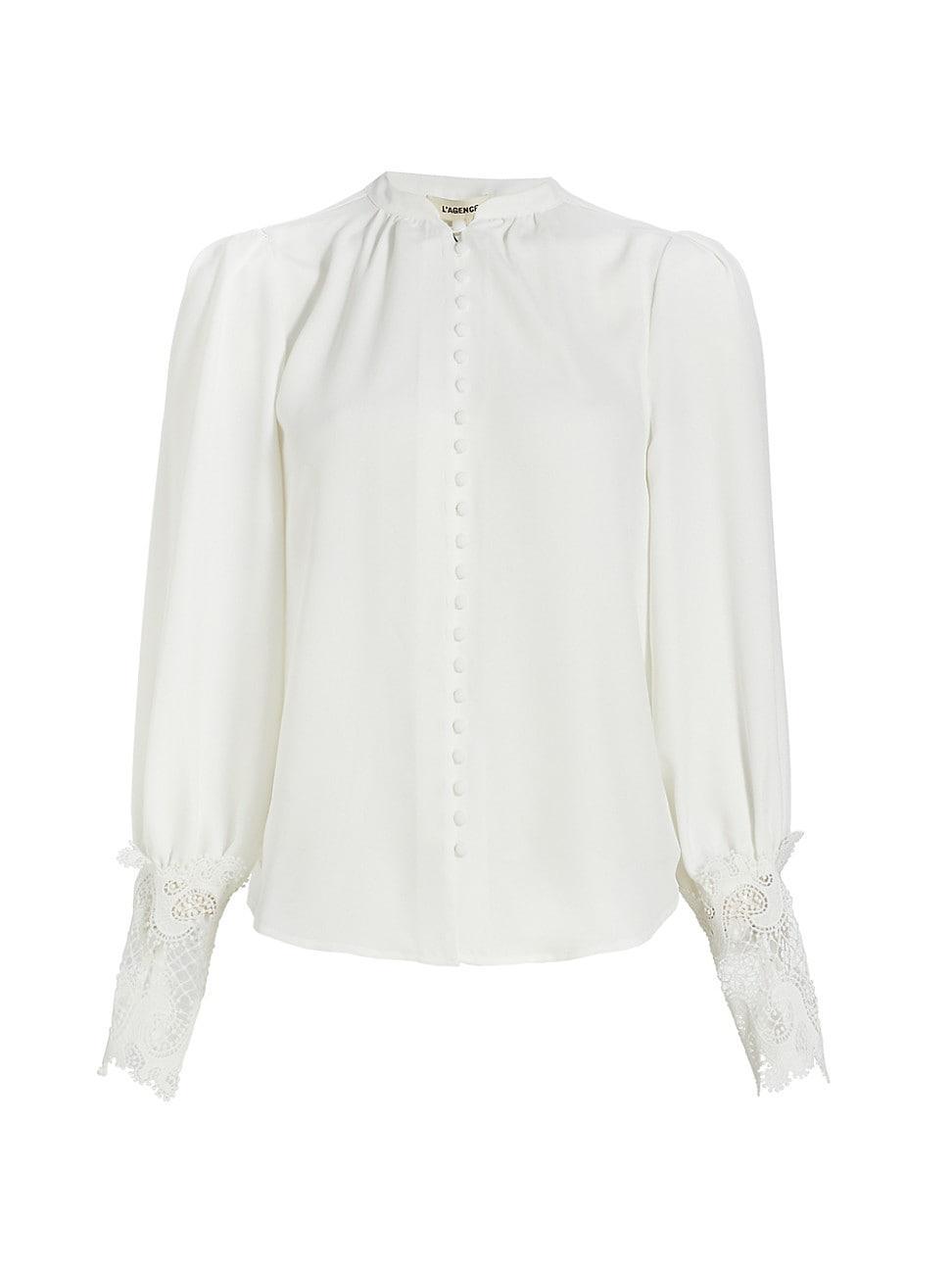 LAgence Ava Lace Cuff Blouse Product Image