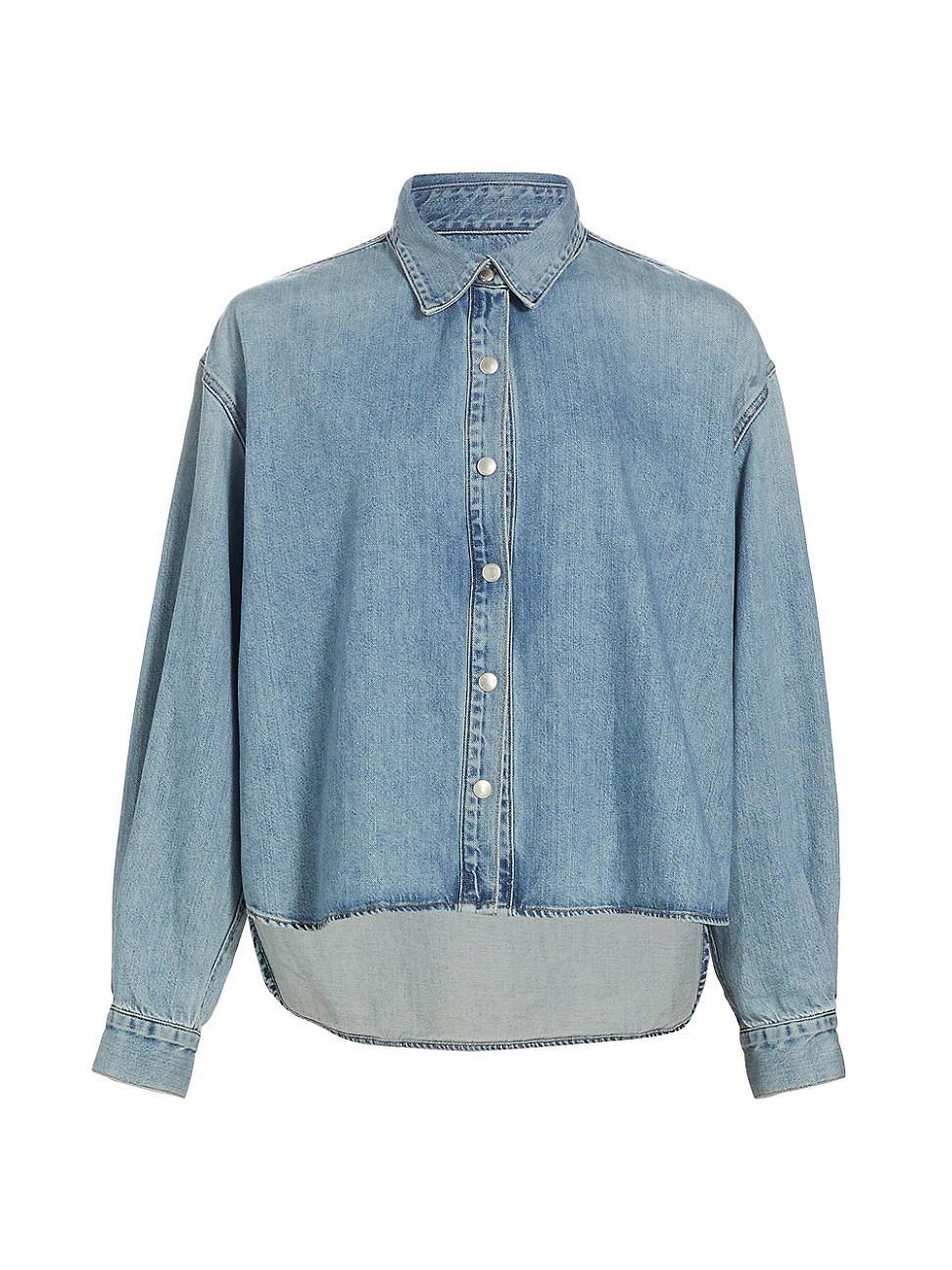Womens Aidan High-Low Denim Shirt Product Image