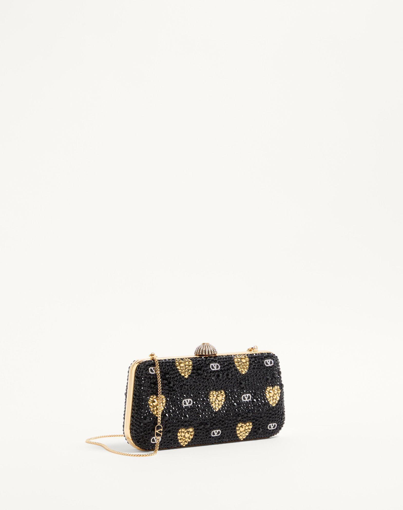 Carry Secrets Minaudiere With Rhinestone Cour De Cœur Motif Product Image