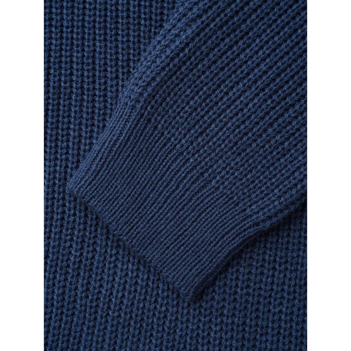 Plus Size Plain Button Up Hooded Pullover Indigo Women Casual Loose Long Sleeve Hooded Everyday Pullovers BloomChic 14-16/1X Product Image