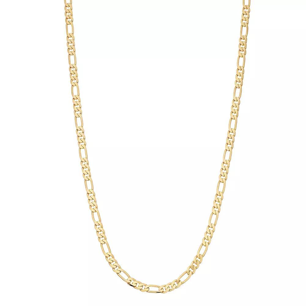 Men's 14K Gold over Brass 30" Figaro Chain Necklace, Gold Tone Product Image