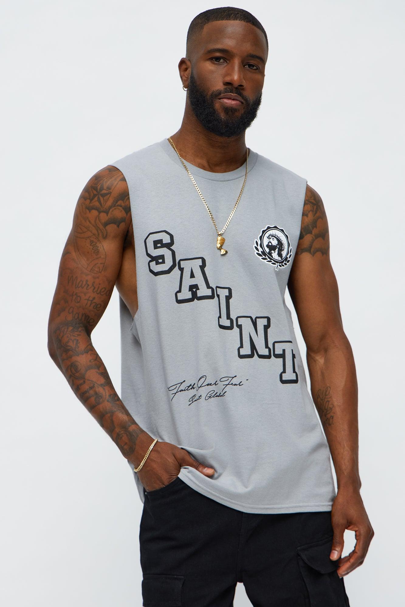 Saint University Muscle Tee - Grey Product Image