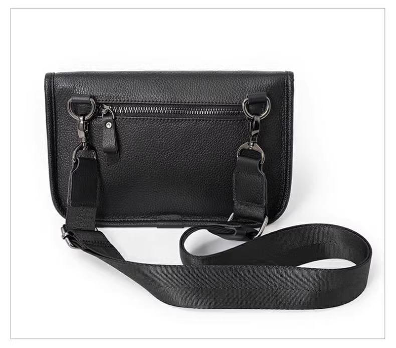 Faux Leather Flap Crossbody Bag Product Image