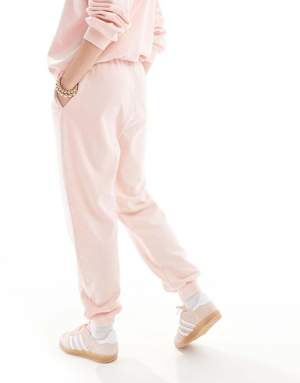 Miss Selfridge oversized sweatpants in acid wash pink - part of a set Product Image