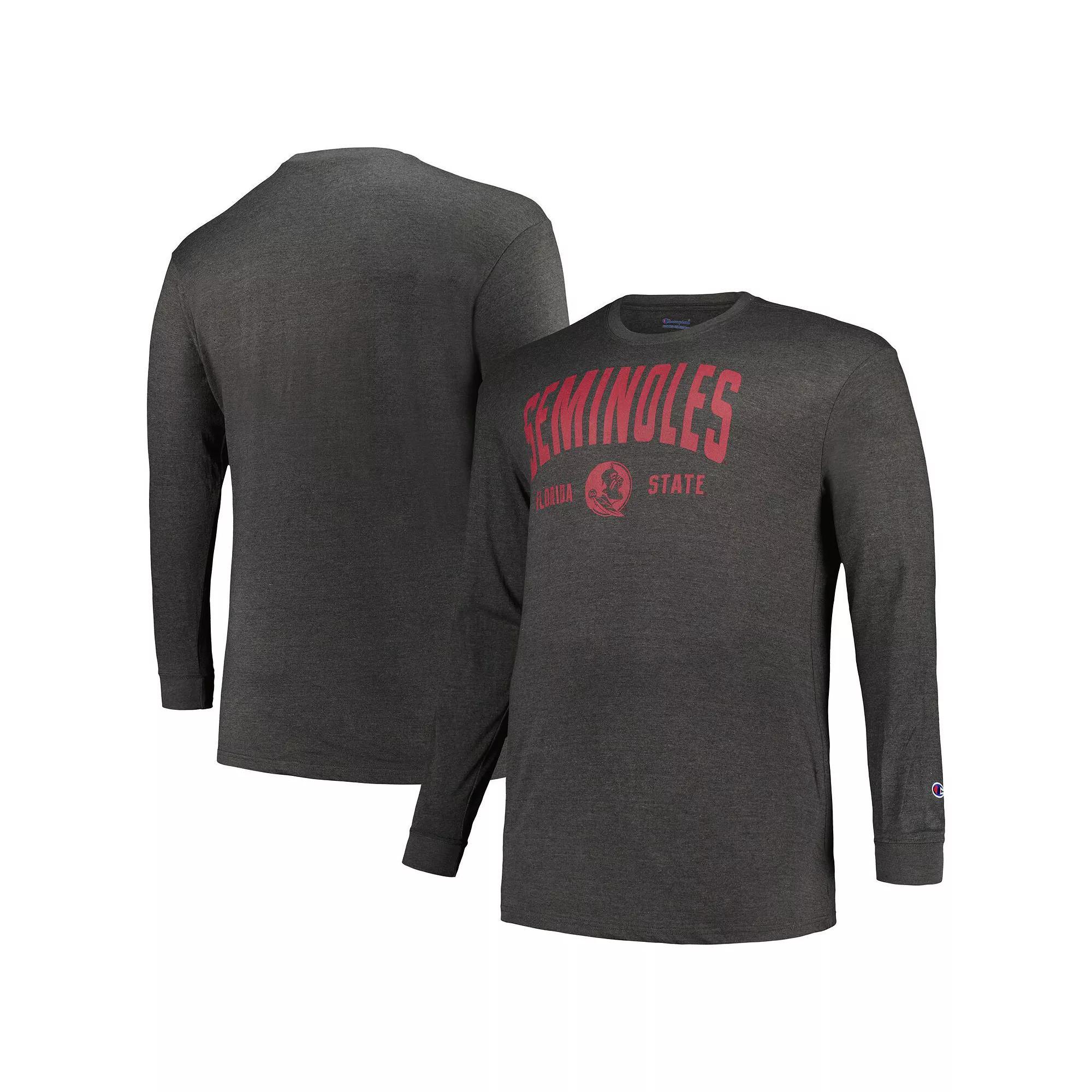 Men's Champion Garnet Florida State Seminoles Big & Tall Arch Long Sleeve T-Shirt, Size: XLT, Charco Product Image