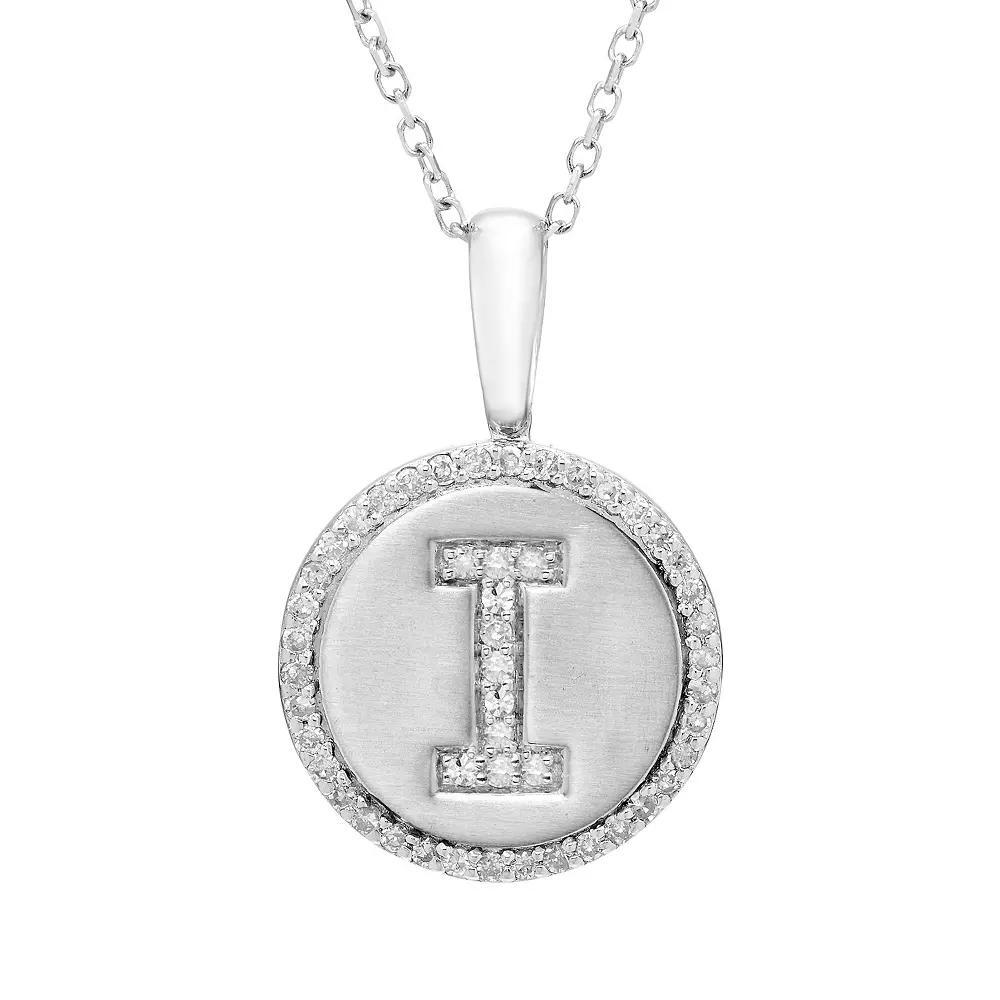It's Personal Sterling Silver & Diamond Accent Initial Pendant Necklace, Women's, Size: 18" Product Image