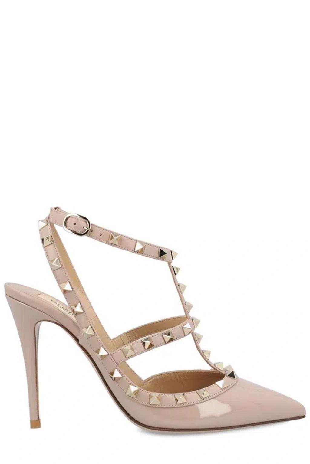 VALENTINO GARAVANI Rockstud Pumps In Neutral Product Image