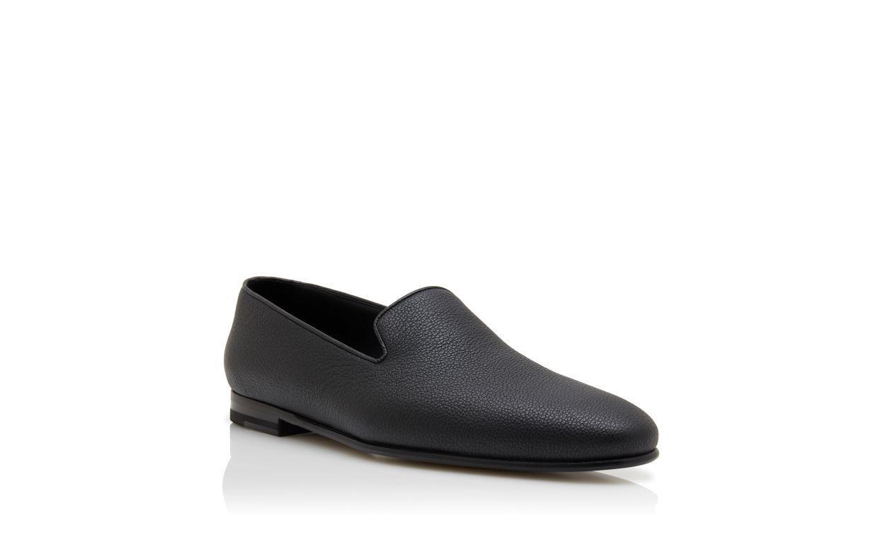 MARIO Black Calf Leather Loafers Product Image
