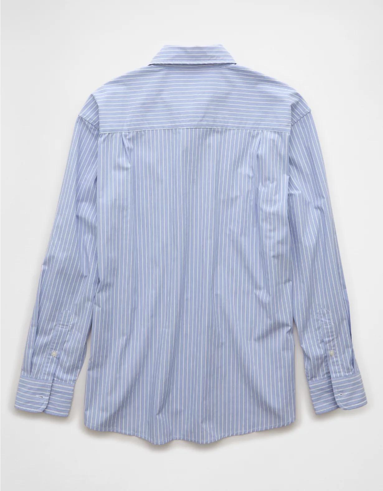 AE Everyday Relaxed Poplin Button-Up Shirt Product Image