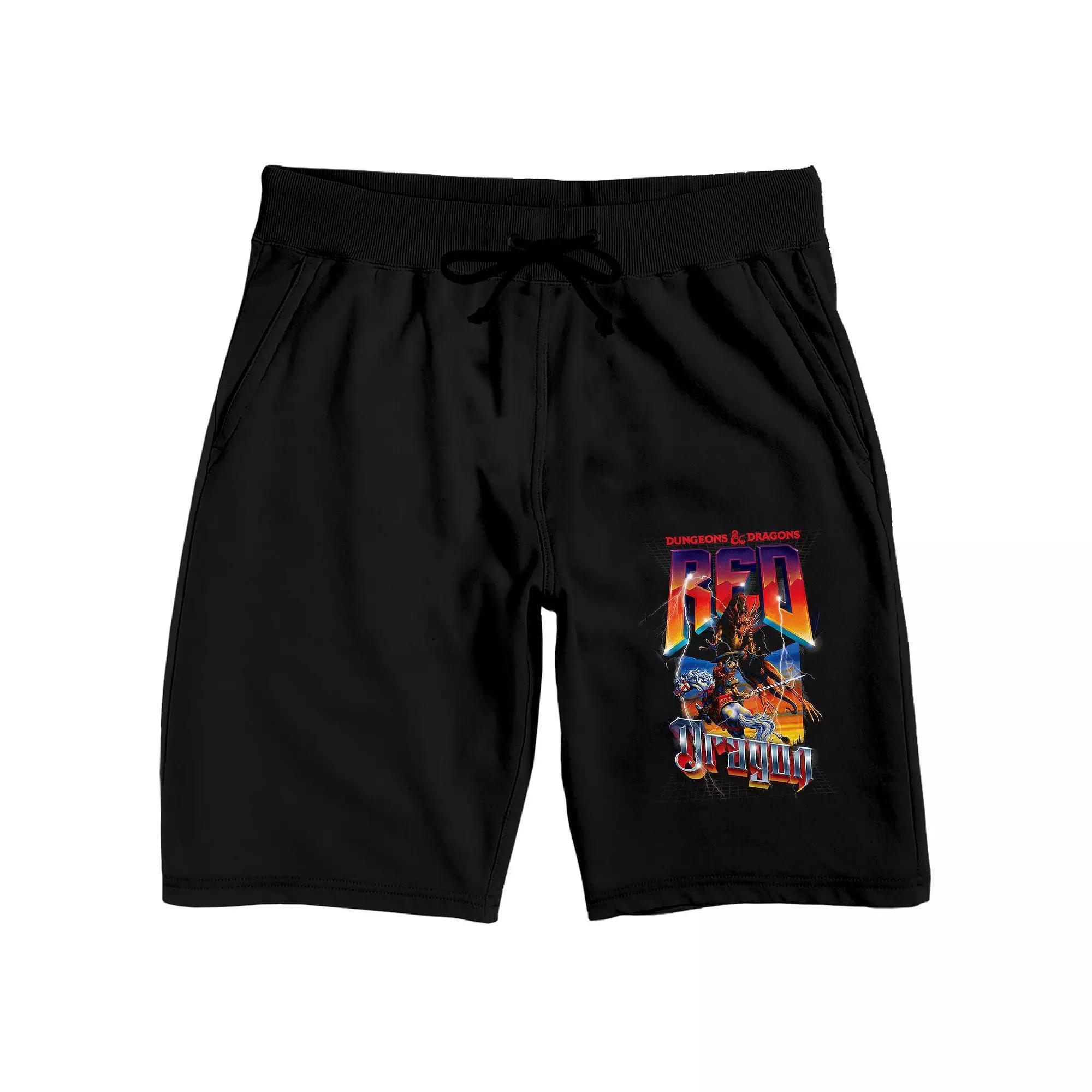 Men's Dungeons & Dragons Red Lich 9" Sleep Shorts, Size: XXL, Black Product Image