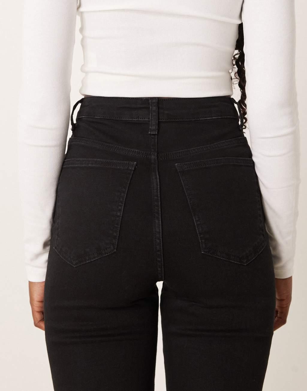 ASOS DESIGN comfort stretch straight leg jeans with twisted seam Product Image