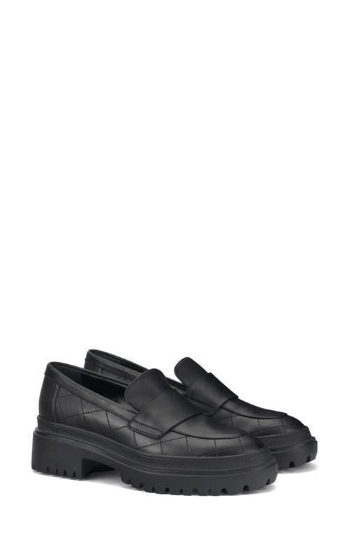 AGL ATTILIO GIUSTI LEOMBRUNI Women's Mary Soft Quilted Loafers In Nero Product Image