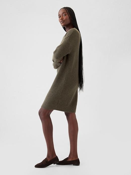CashSoft Shaker-Stitch Mini Sweater Dress Product Image