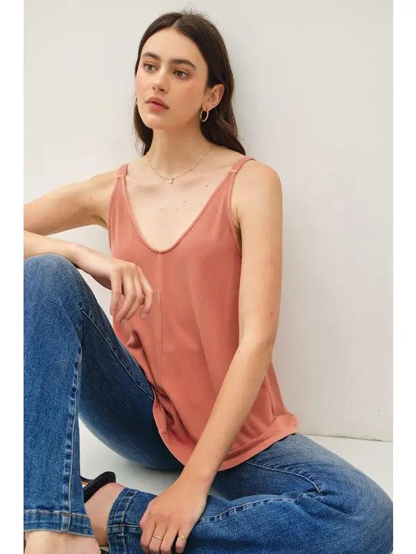 Flowy V-Neck Tank Product Image