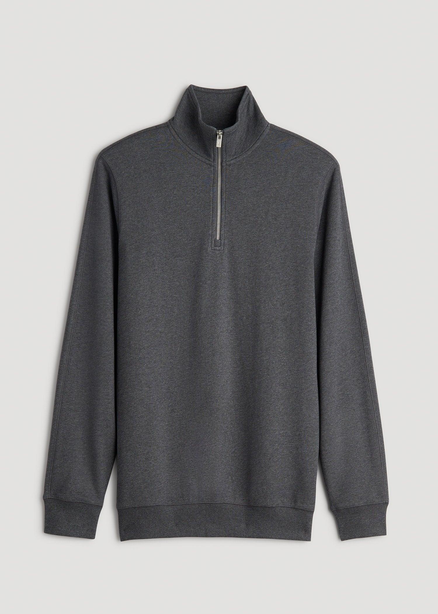 Wearever 2.0 French Terry Quarter-Zip Tall Men's Sweatshirt in Charcoal Mix Product Image