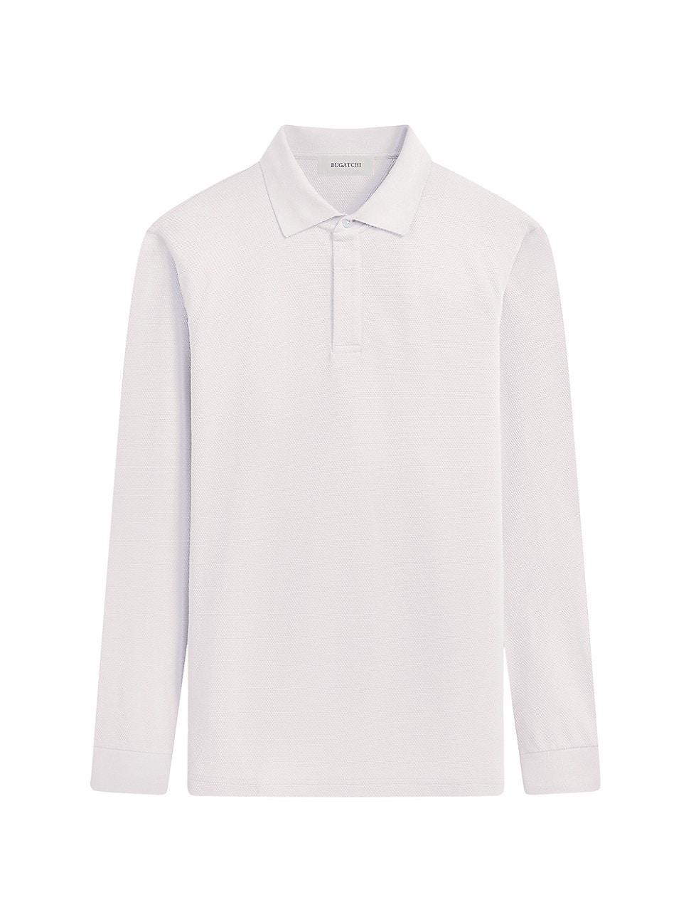 Mens Stretch Cotton Three-Button Polo Shirt Product Image