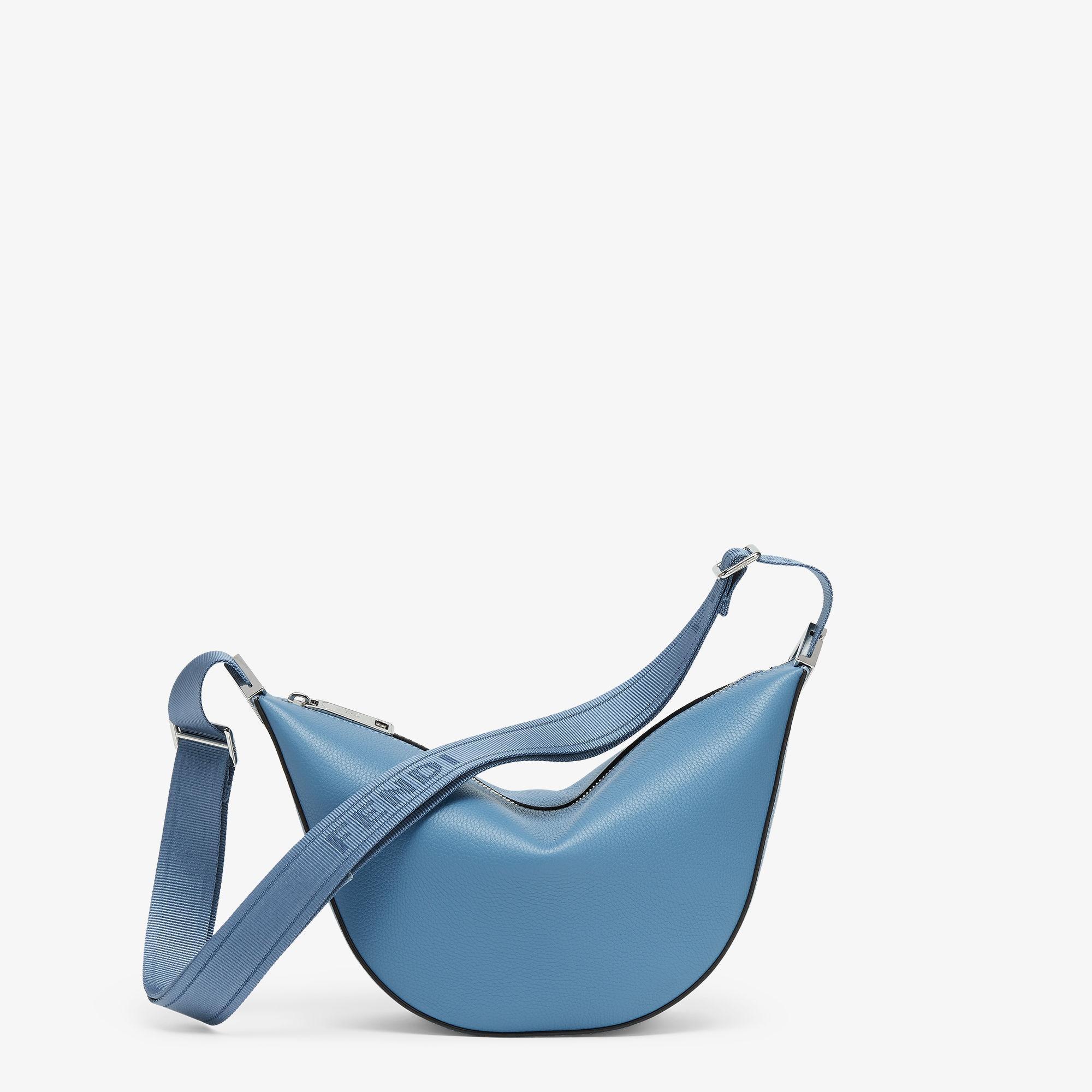 Fendi Roma Leather Fendi Melon SmallBlue leather bag Product Image
