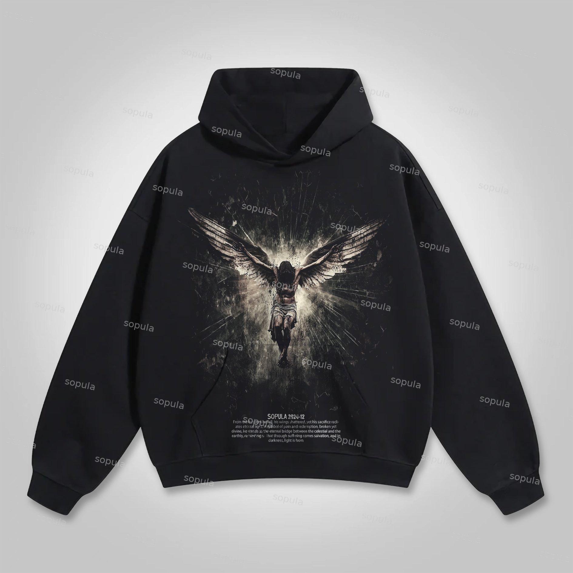 Sopula Life Is An Unpredictable Game Graphic Angel Hoodie Product Image