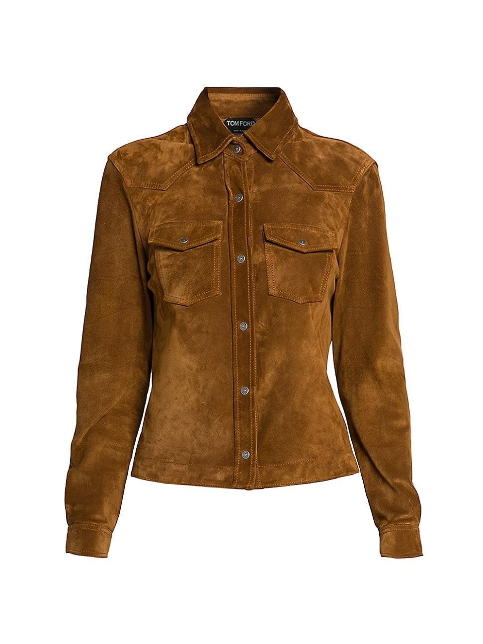 Womens Suede Western Shirt Product Image