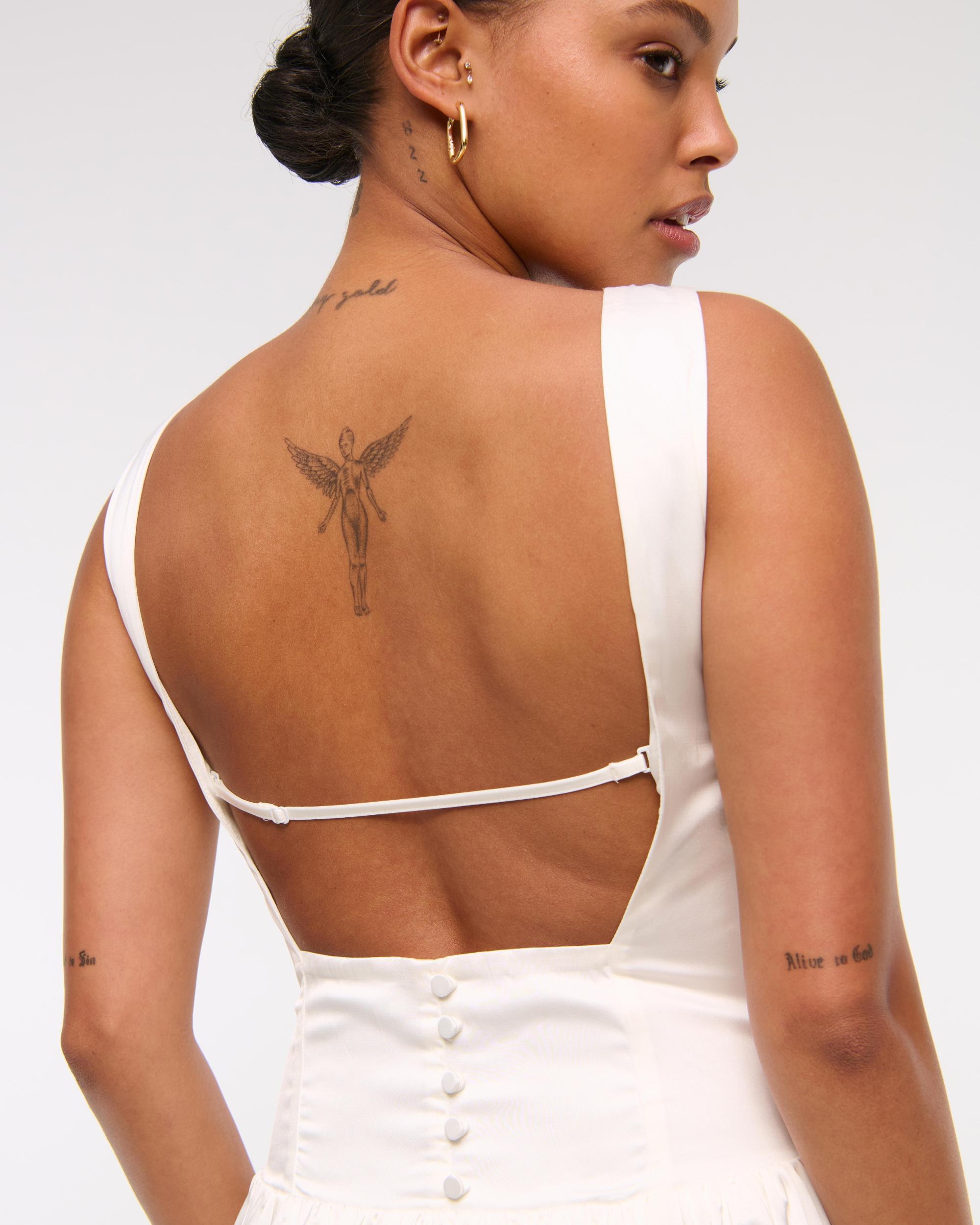 High-Neck Bubble Hem Mini Dress Product Image