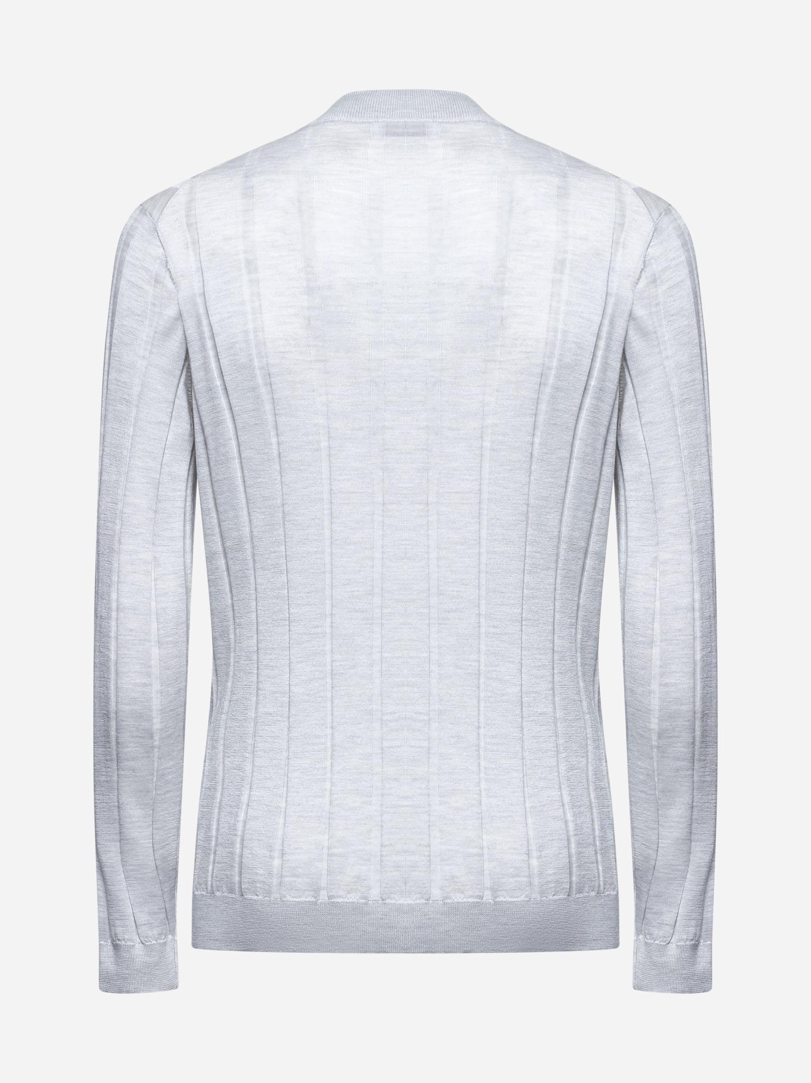 BRUNELLO CUCINELLI Grey Cashmere And Silk Sweater In Non Definito Product Image